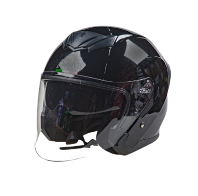 Шлем мото открытый AiM (Аим) JK526 Black Glossy XS