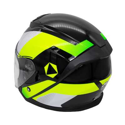 Шлем мото открытый KIOSHI (Киоши) 526 со стеклом и очками чёрный/жёлтый (S) - купить с доставкой, цены в интернет-магазине Мототека