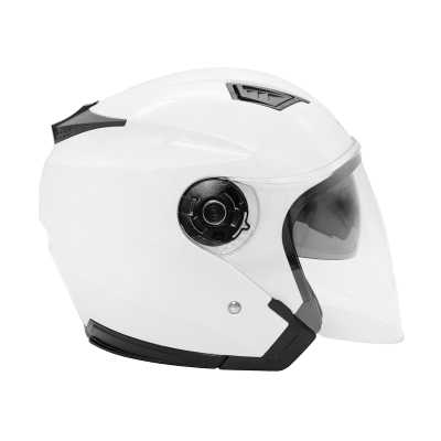 Шлем мото открытый KIOSHI (Киоши) 516 Solid со стеклом и очками белый (S) - купить с доставкой, цены в интернет-магазине Мототека