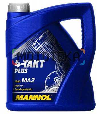 7202 Mannol (Маннол) 4 - TAKT PLUS 10W40 4 л. Полусинтетическое моторное масло для мотоциклов 10W - 40
