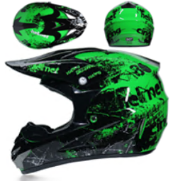 Шлем мото кроссовый детский Motax (Мотакс) G4 чёрный/зелёный глянцевый S - купить с доставкой, цены в интернет-магазине Мототека