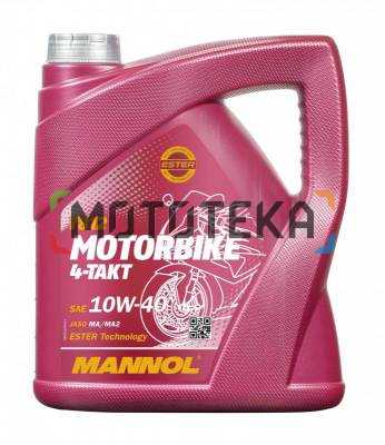 7812 Mannol (Маннол) 4 - TAKT MOTORBIKE 10W - 40 4 л. Синтетическое моторное масло для мотоциклов 10W - 40