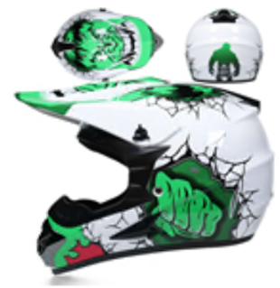 Шлем мото кроссовый детский Motax (Мотакс) G8 белый/зелёный глянцевый L - купить с доставкой, цены в интернет-магазине Мототека