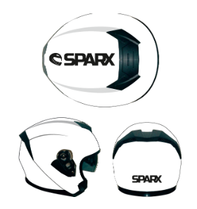 Шлем мото Sparx (Спаркс) Armo белый M
