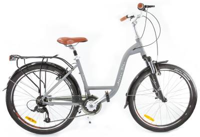 Велосипед городской Alpinebike (Альпинбайк) Costa, M, 26", 7 скоростей серый (2022)