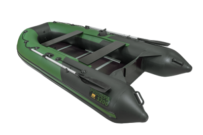 Лодка ПВХ Ривьера Компакт 3200 СК зелёный/чёрный