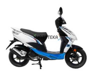 Скутер Regulmoto (Регулмото) EAGLE 50 (LJ80QT - 3L) R12 белый/синий