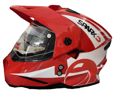 Шлем мото Sparx (Спаркс) Matador красный XL