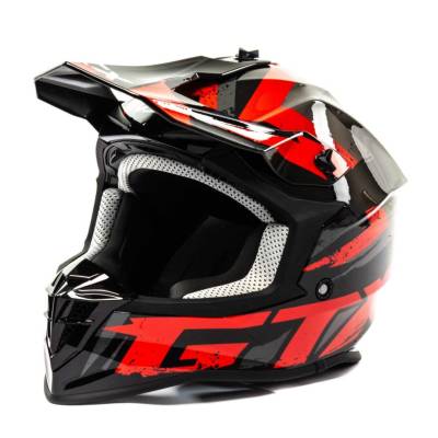 Шлем мото кроссовый GTX 633 (M) #10 BLACK/RED GREY