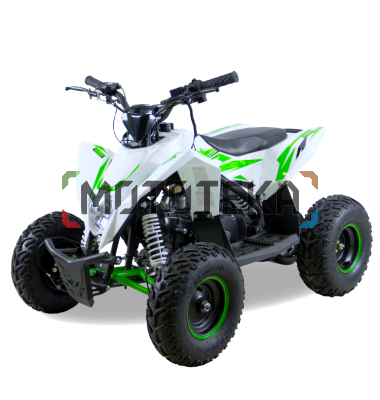 Квадроцикл детский Motax (Мотакс) GEKKON 90 (машинокомплект) белый/зеленый (машинокомплект)