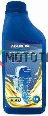 Масло моторное MARLIN (Марлин) Премиум 2Т, TC-W3, 1л минеральное