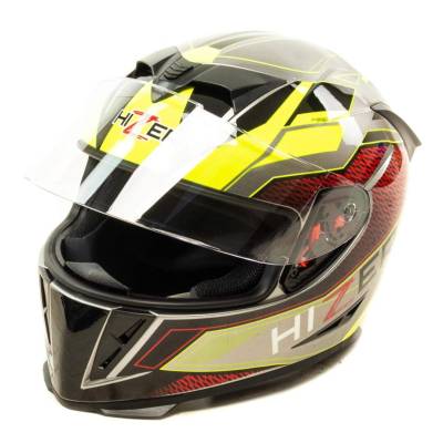 Шлем мото интеграл HIZER (Хайзер) J5311 (M) #4 gray/neon yellow