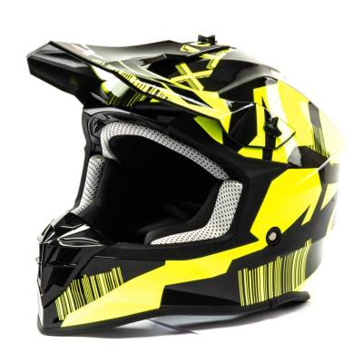 Шлем мото кроссовый GTX 633 (S) #6 BLACK/FLUO YELLOW