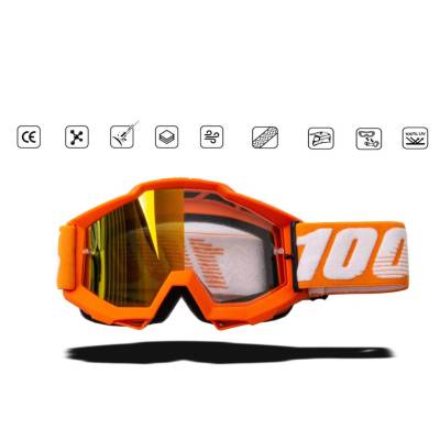 Мотоочки кроссовые DEX (Декс) 100% orange frame