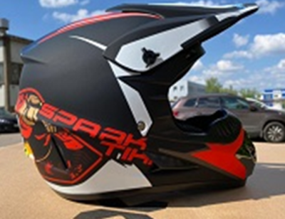 Шлем мото кроссовый детский Motax (Мотакс) G6 чёрный/красный матовый L