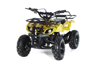 Квадроцикл детский Motax (Мотакс) ATV Mini Grizlik X - 16 [мех] жёлтый камуфляж (машинокомплект)