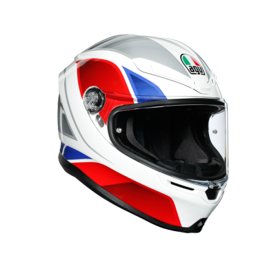 Шлем мото интеграл AGV (АГВ) K-6 MULTI Hyphen White/Red/Blue ML