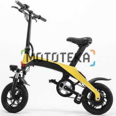 Электровелосипед GreenCamel (ГринКэмел) Карбон T3 (R14 250W 36V LG 7,8Ah) Carbon Желтый