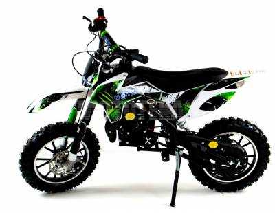 Мотоцикл кроссовый / эндуро Motax (Мотакс) Мини - кросс 50 ES (эл./ст.) белый/зелёный для детей