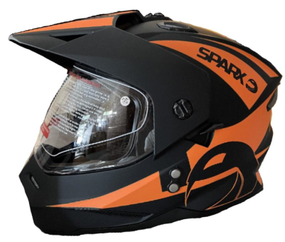 Шлем мото Sparx (Спаркс) Matador оранжевый матовый XS