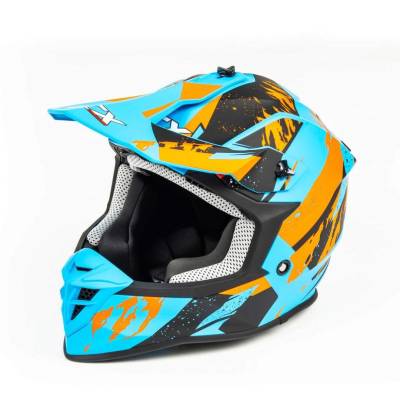 Шлем мото кроссовый GTX 633 (L) #2 BLUE/ORANGE BLACK