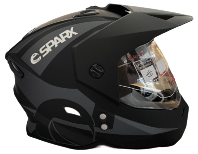 Шлем мото Sparx (Спаркс) Matador черно-серый матовый XS