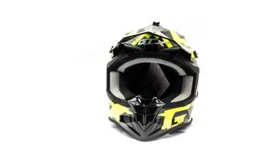 Шлем мото кроссовый GTX 633 (XL) #8 BLACK/FLUO YELLOW GREY - купить с доставкой, цены в интернет-магазине Мототека