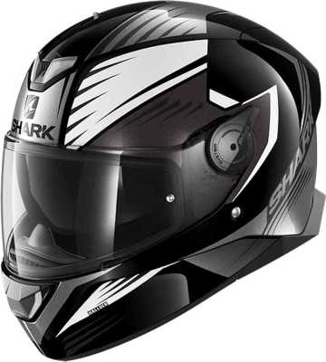 Шлем мото интеграл Shark (Шарк) SKWAL 2.2 HALLDER Black/White/Antracite XS - купить с доставкой, цены в интернет-магазине Мототека