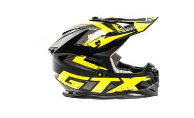 Шлем мото кроссовый GTX 633 (XL) #8 BLACK/FLUO YELLOW GREY - купить с доставкой, цены в интернет-магазине Мототека