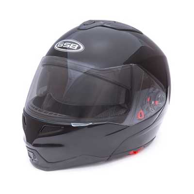 Шлем модуляр GSB G - 339 BLACK GLOSSY - купить с доставкой, цены в интернет-магазине Мототека