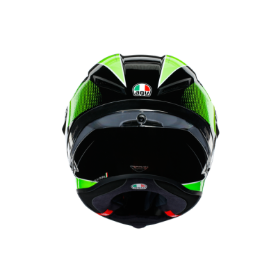 Шлем мото интеграл AGV (АГВ) CORSA R MULTI Supersport Black/White/Lime MS - купить с доставкой, цены в интернет-магазине Мототека