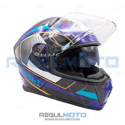 Шлем мото интеграл KIOSHI (Киоши) Avatar 320 с очками чёрный/оранжевый (L) - купить с доставкой, цены в интернет-магазине Мототека
