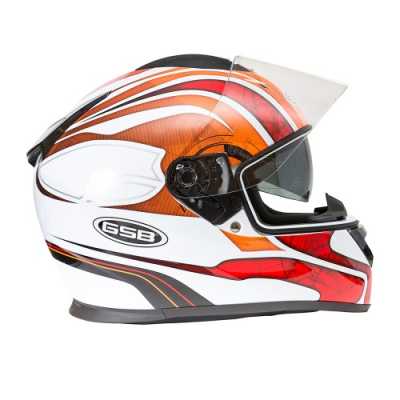Шлем интеграл GSB G - 350 RED WHITE - купить с доставкой, цены в интернет-магазине Мототека