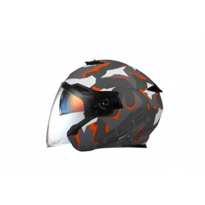 Шлем мото открытый GSB G - 263 ORANGE CAMO - купить с доставкой, цены в интернет-магазине Мототека