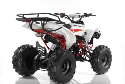Квадроцикл детский Motax (Мотакс) ATV Raptor - LUX 125 белый/красный (машинокомплект) - купить с доставкой, цены в интернет-магазине Мототека