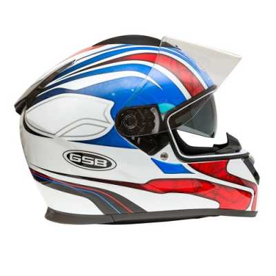 Шлем интеграл GSB G - 350 BLUE RED - купить с доставкой, цены в интернет-магазине Мототека