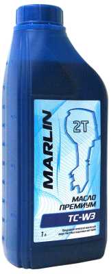 Масло моторное MARLIN (Марлин) Премиум 2Т, TC-W3, 1л полусинтетическое