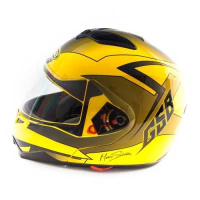 Шлем модуляр GSB G - 339 YELLOW BLACK - купить с доставкой, цены в интернет-магазине Мототека