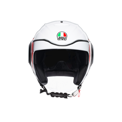 Шлем мото открытый AGV (АГВ) ORBYT MULTI Brera White/Grey/Red M - купить с доставкой, цены в интернет-магазине Мототека