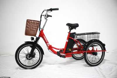 Электровелосипед GreenCamel (ГринКэмел) Трайк-20 (R20 500W 48V 15Ah) Складной, 7скор Красный