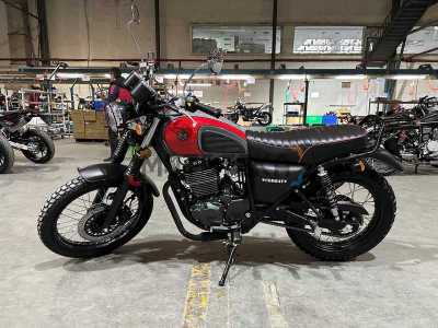 Мотоцикл Мотомир COMBAT SCRAMBLER 400 красный/чёрный с ПТС - купить с доставкой, по выгодной цене в интернет-магазине Мототека