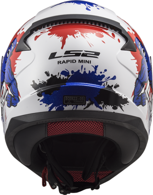 Шлем мото интеграл LS2 (ЛС2) FF353 Rapid KID MONSTER Бело-Синий - купить с доставкой, цены в интернет-магазине Мототека