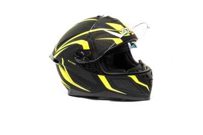 Шлем мото интеграл GTX 5672 (M) #5 BLACK/FLUO YELLOW/GREY - купить с доставкой, цены в интернет-магазине Мототека