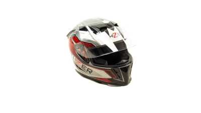 Шлем мото интеграл HIZER (Хайзер) J5311 (L) #3 gray/white - купить с доставкой, цены в интернет-магазине Мототека