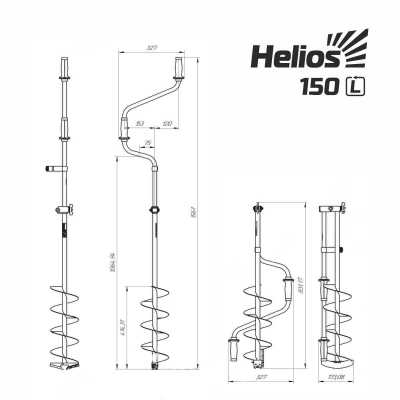 Ледобур Тонар Helios (Гелиос) HS 150D | Мототека