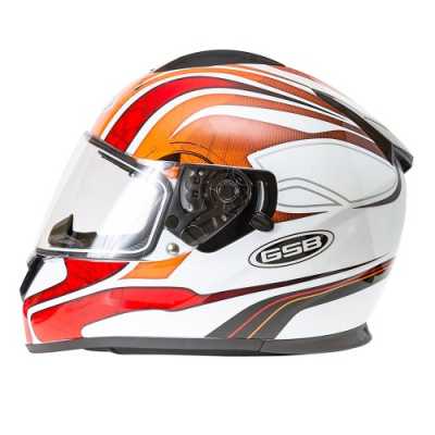 Шлем интеграл GSB G - 350 RED WHITE - купить с доставкой, цены в интернет-магазине Мототека