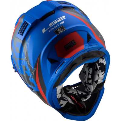 Шлем мото кроссовый LS2 (ЛС2) MX437 Fast Evo Alpha Синий матовый - купить с доставкой, цены в интернет-магазине Мототека