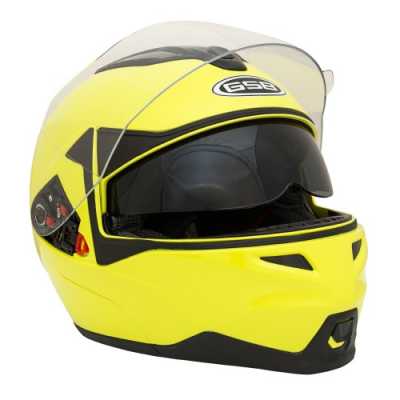 Шлем модуляр GSB G - 339 FLUO YELLOW - купить с доставкой, цены в интернет-магазине Мототека