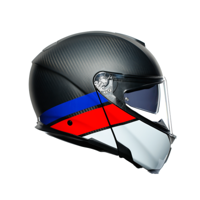 Шлем мото модуляр AGV (АГВ) SPORTMODULAR MULTI Layer Carbon/Red/Blue XS - купить с доставкой, цены в интернет-магазине Мототека