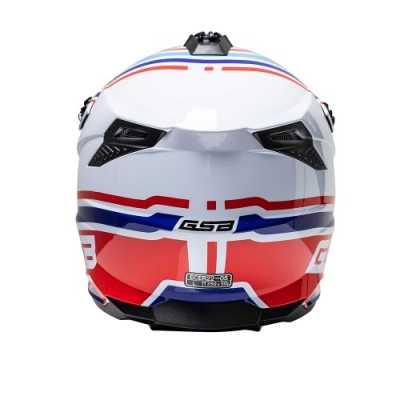 Шлем кроссовый облегчённый GSB XP - 20 MO DESIGN BIANCO BLU ROSSO - купить с доставкой, цены в интернет-магазине Мототека